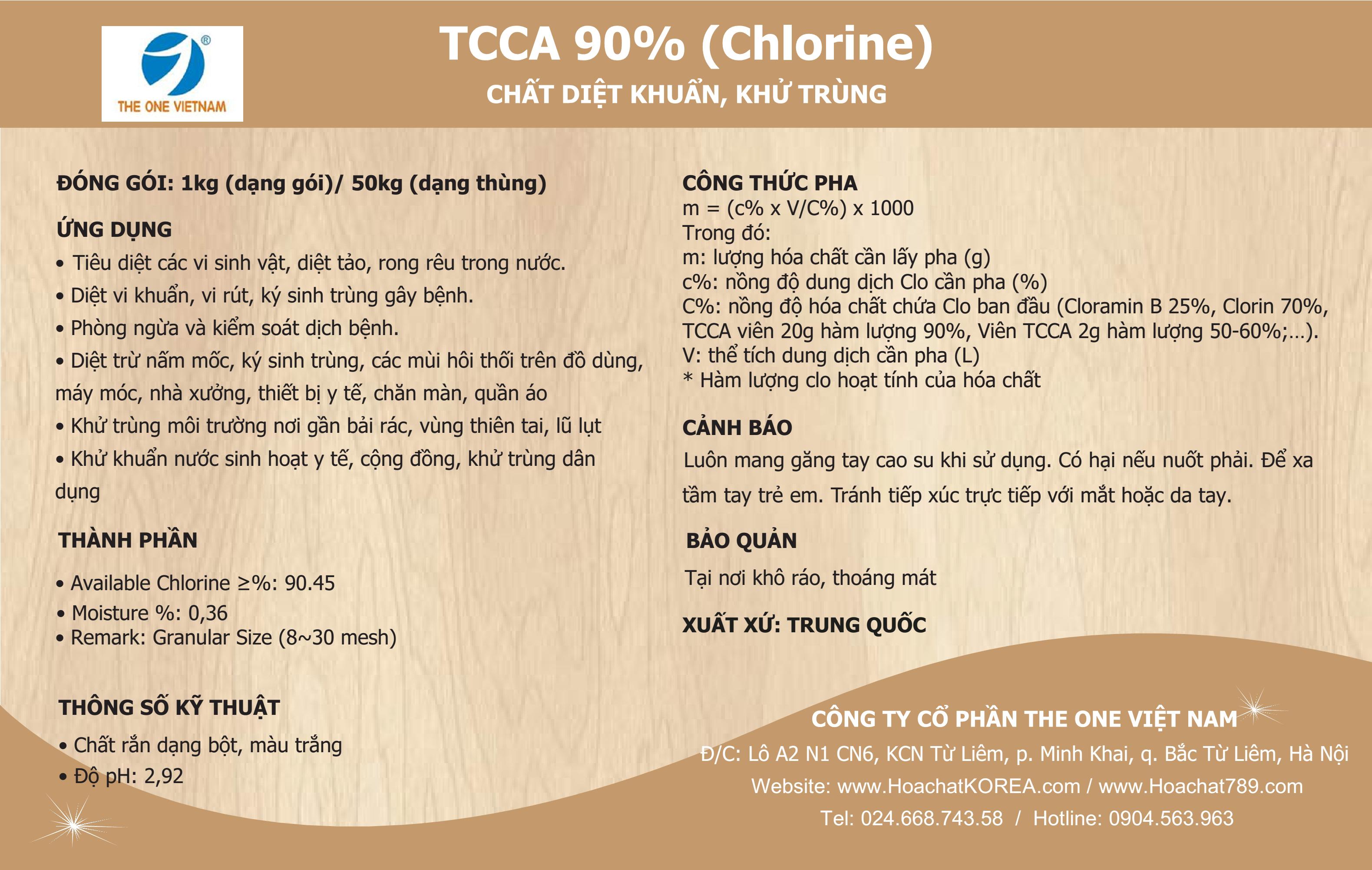 MSDS của TCCA 90% hay còn gọi là Trichloroisocyanuric Acid